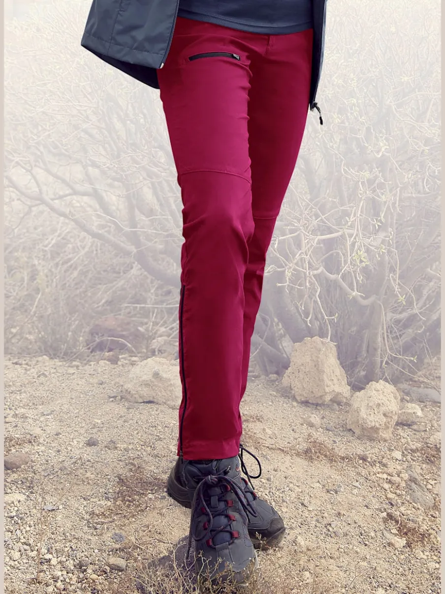 Pantalon de randonnée extensible à taille élastique et poches zippées
