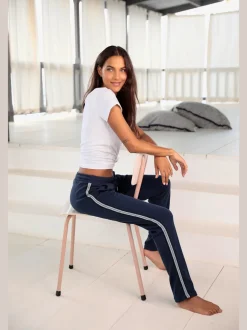 Pantalon d'intérieur en sweat avec bandes latérales et poches