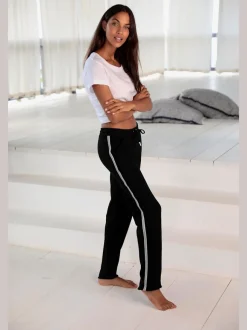 Pantalon d'intérieur en sweat avec bandes latérales et poches