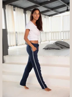 Pantalon d'intérieur en sweat avec bandes latérales et poches