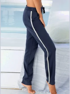 Pantalon d'intérieur en sweat avec bandes latérales et poches