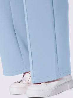 Pantalon droit en sweat avec ceinture élastique et poches