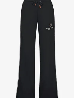 Pantalon détente large avec ceinture élastique et rayures latérales