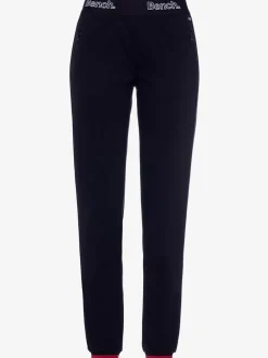 Pantalon détente rayé avec poches et bords-côtes