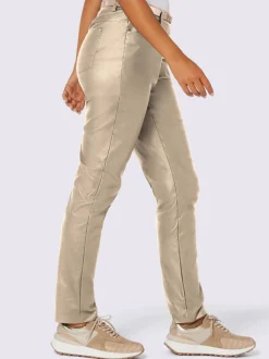 Pantalon effet enduit à quatre poches et passants