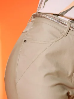Pantalon effet enduit à quatre poches et passants