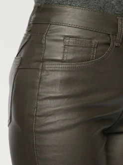 Pantalon effet ventre plat avec coupe skinny et brillance raffinée