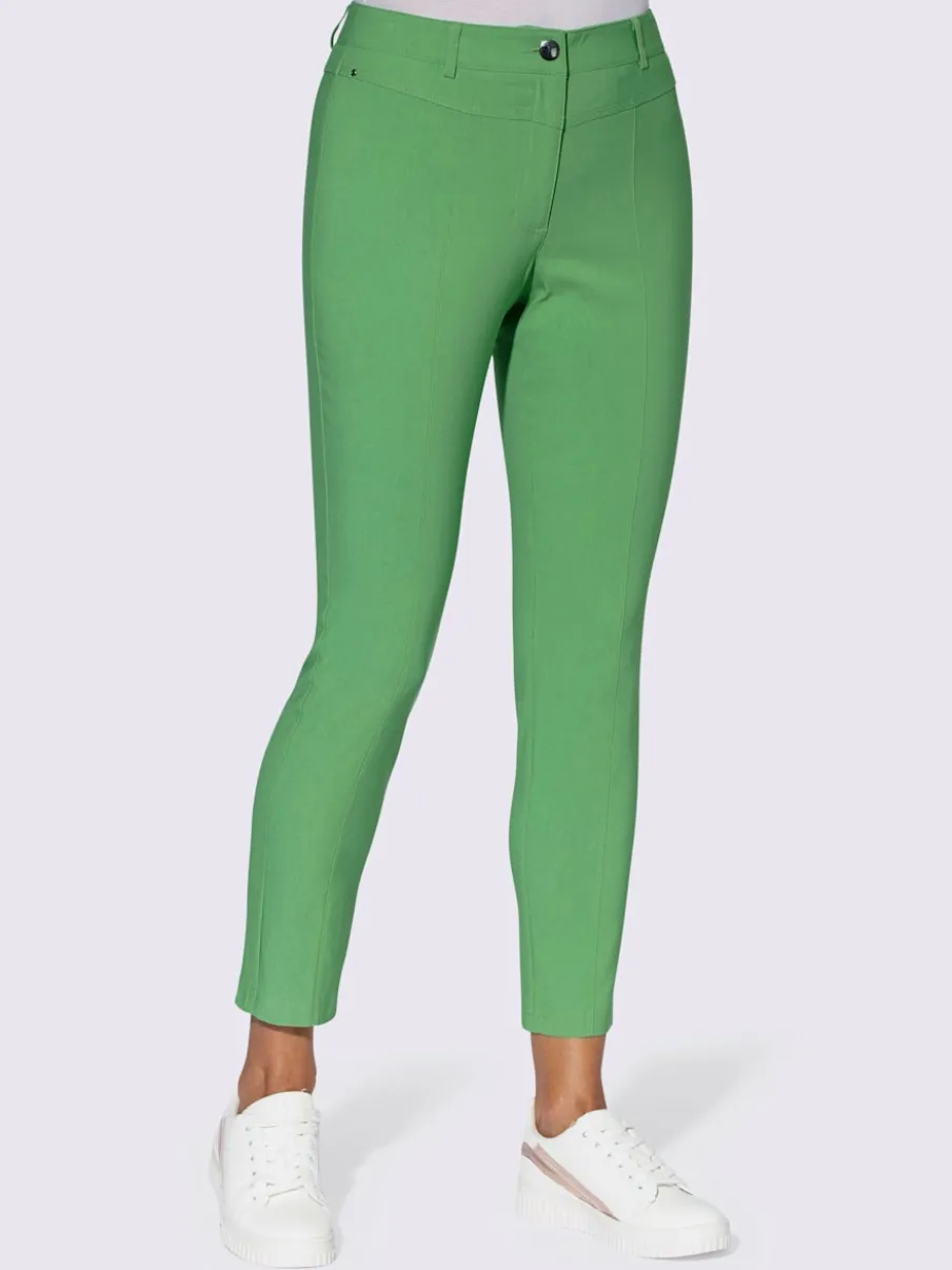 Pantalon en bengaline avec ceinture gainante et poches arrière