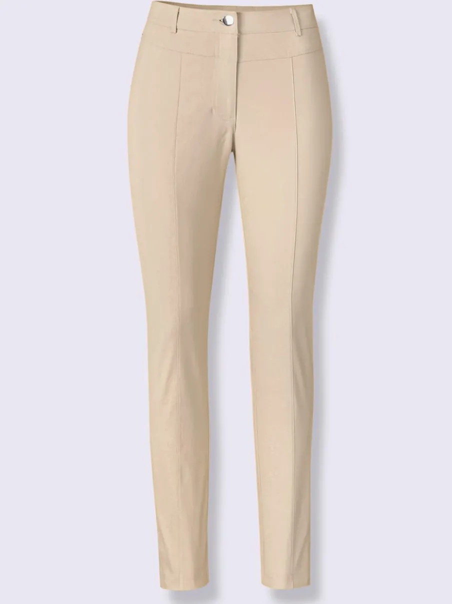 Pantalon en bengaline avec ceinture gainante et poches arrière