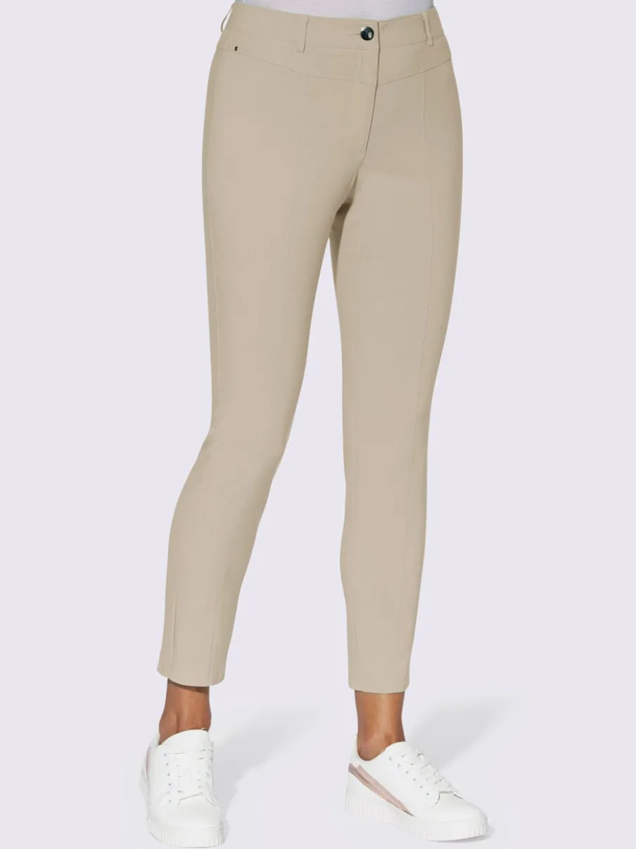 Pantalon en bengaline avec ceinture gainante et poches arrière