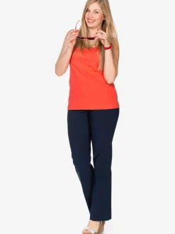 Pantalon en bengaline coupe bootcut décontractée
