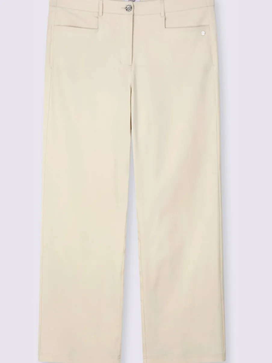 Pantalon en bengaline empiècement confortable et élastique au dos