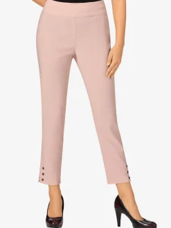 Pantalon 7/8 en bengaline extensible avec poches décoratives