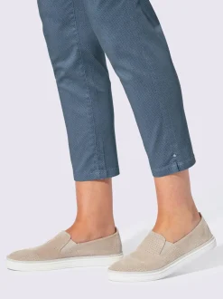 Pantalon 7/8 en coton à 5 poches et détails rivetés