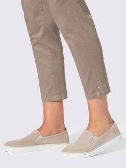 Pantalon 7/8 en coton à 5 poches et détails rivetés