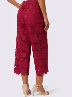 Pantalon 7/8 en dentelle avec motif floral féminin