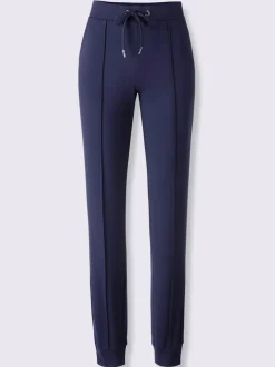 Pantalon en jersey avec ceinture élastique et poches latérales
