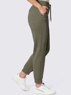 Pantalon en jersey avec ceinture élastique et poches latérales