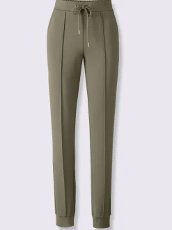 Pantalon en jersey avec ceinture élastique et poches latérales