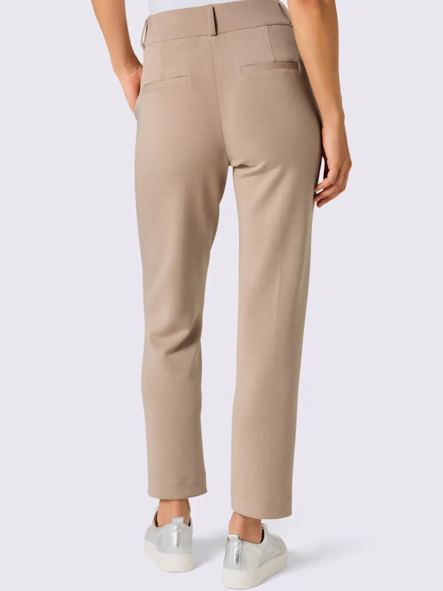 Pantalon en jersey avec ceinture élastique et nervures piquées