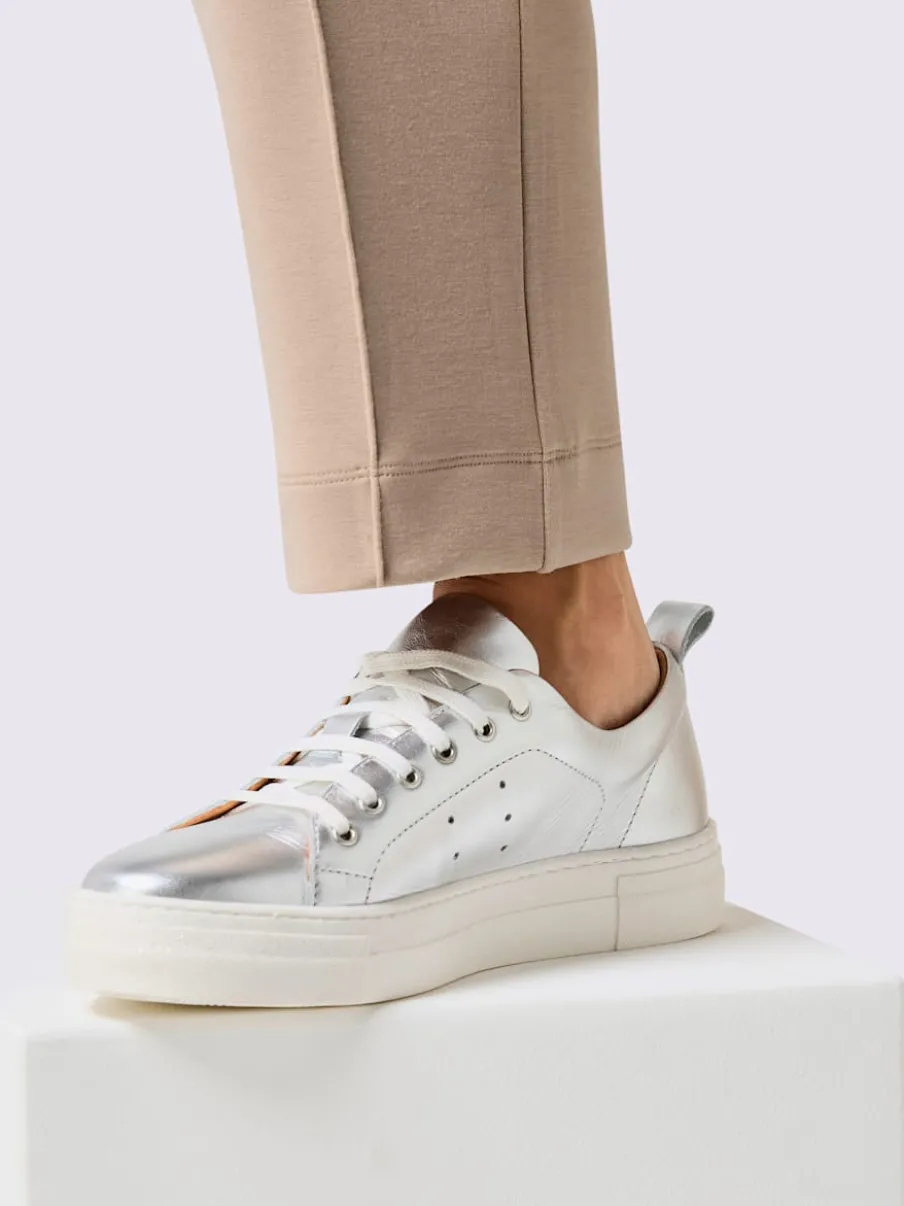 Pantalon en jersey avec ceinture élastique et nervures piquées