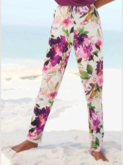 Pantalon en jersey avec ceinture élastique et poches fendues
