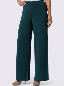 Pantalon en jersey avec jambes larges et ceinture élastique