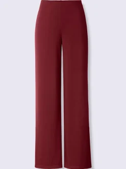Pantalon en jersey avec jambes larges et ceinture élastique