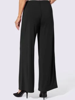 Pantalon en jersey avec jambes larges et ceinture élastique