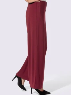 Pantalon en jersey avec jambes larges et ceinture élastique