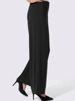 Pantalon en jersey avec jambes larges et ceinture élastique