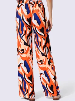 Pantalon en jersey avec motif graphique et poches latérales