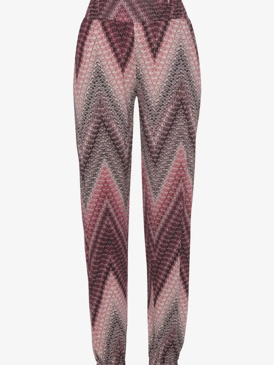 Pantalon en jersey avec poches fendues et ourlet élastiqué