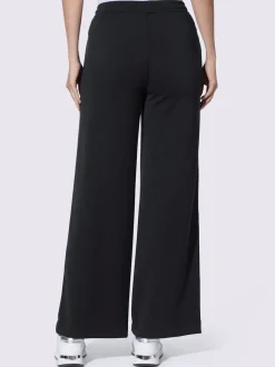 Pantalon en jersey avec rayures contrastées et poches latérales