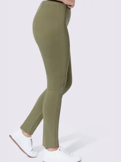 Pantalon en jersey empiècement affinant le long des coutures latérales