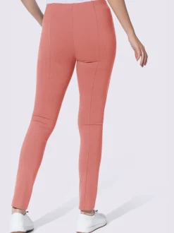 Pantalon en jersey empiècement affinant le long des coutures latérales