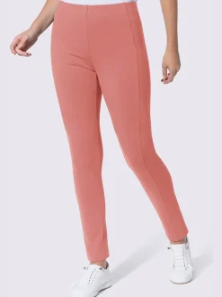 Pantalon en jersey empiècement affinant le long des coutures latérales