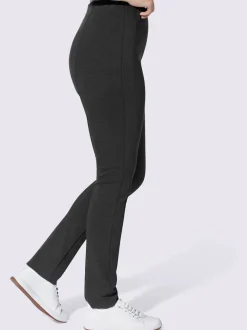 Pantalon en jersey empiècement affinant le long des coutures latérales
