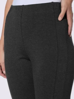 Pantalon en jersey empiècement affinant le long des coutures latérales
