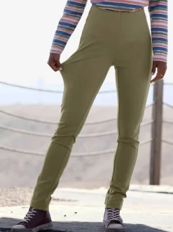 Pantalon en jersey empiècement affinant le long des coutures latérales