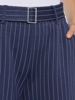 Pantalon en jersey fines rayures classiques