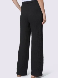 Pantalon en jersey à jambes droites avec ceinture élastique