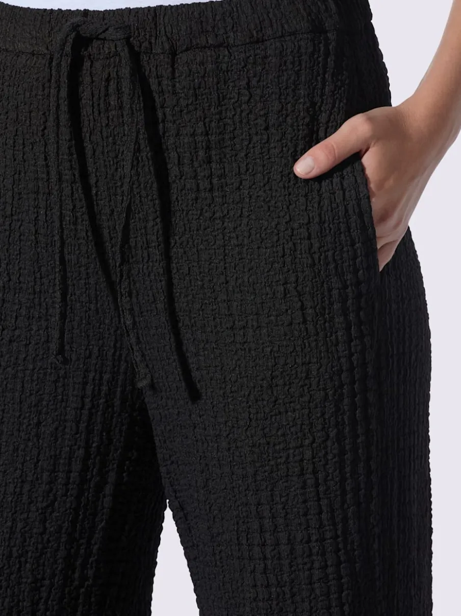 Pantalon en jersey à jambes droites avec ceinture élastique
