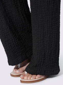 Pantalon en jersey à jambes droites avec ceinture élastique