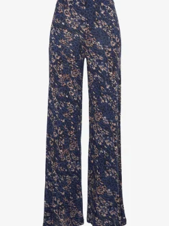 Pantalon en jersey à jambes larges avec large élastique et imprimé