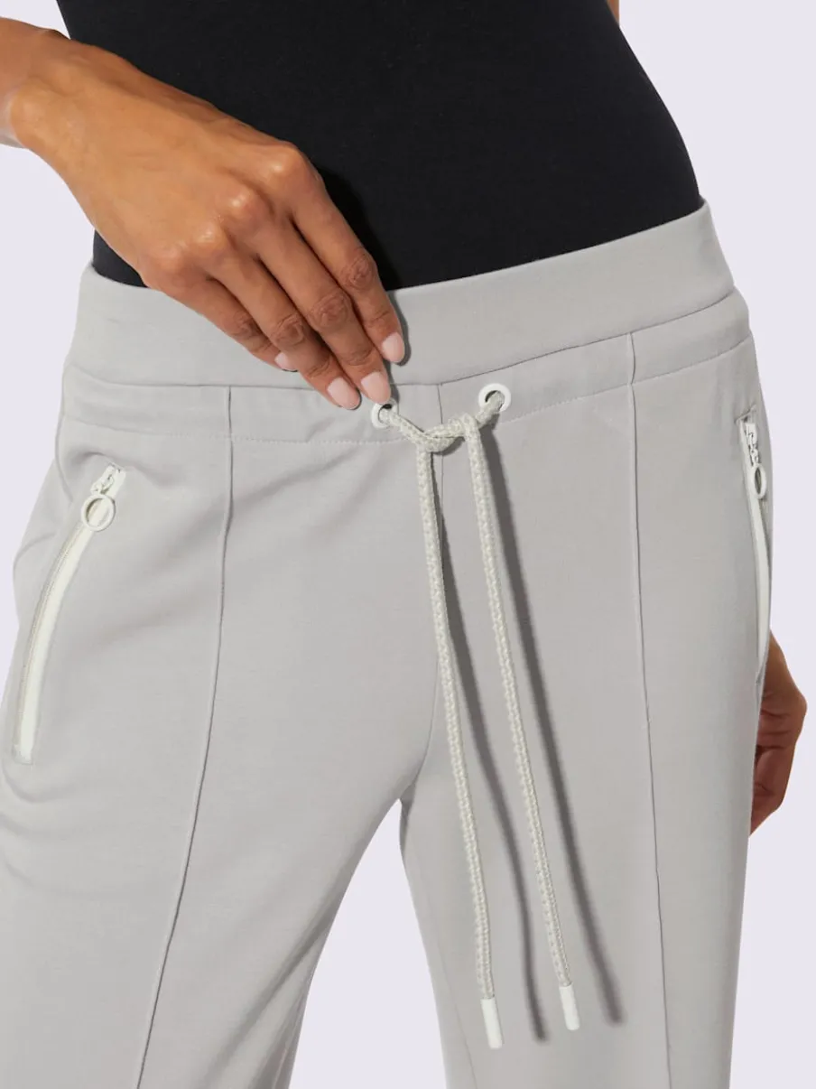 Pantalon en jersey à large ceinture et poches zippées