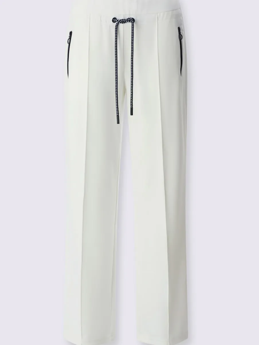 Pantalon en jersey à large ceinture et poches zippées