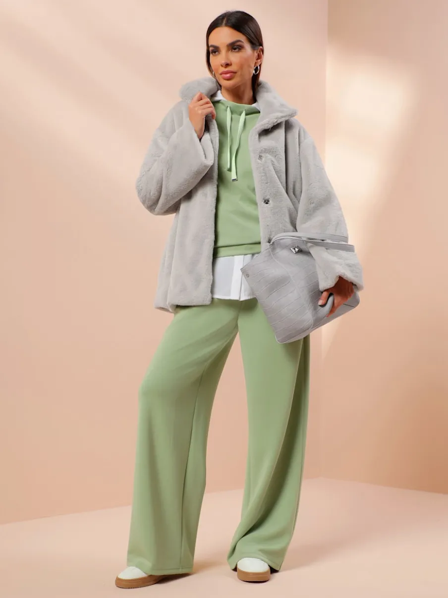 Pantalon en jersey pinces tendance