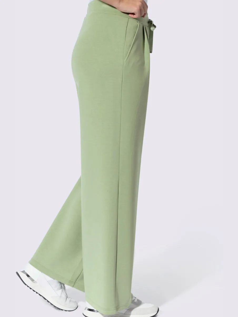 Pantalon en jersey pinces tendance
