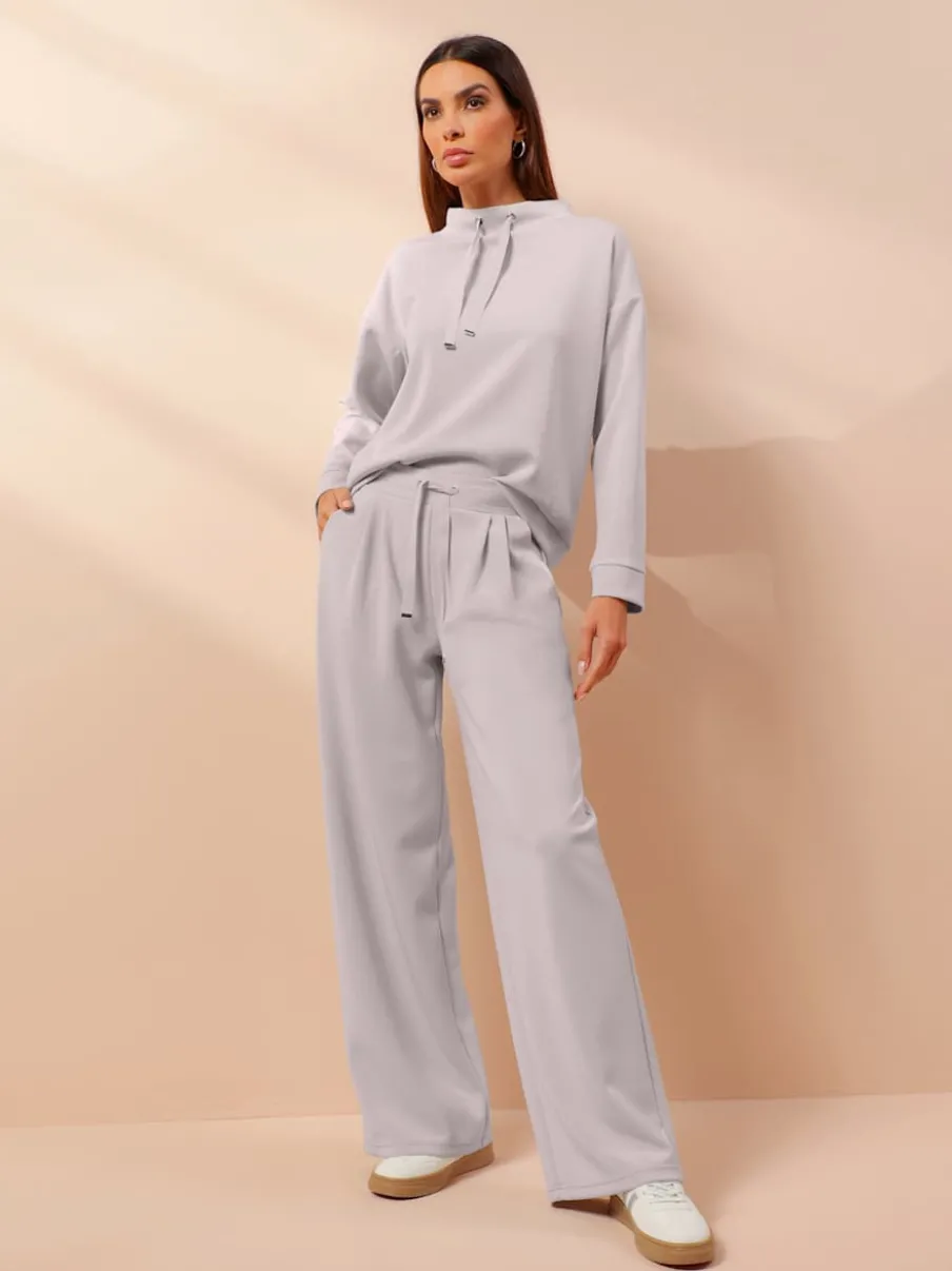 Pantalon en jersey pinces tendance